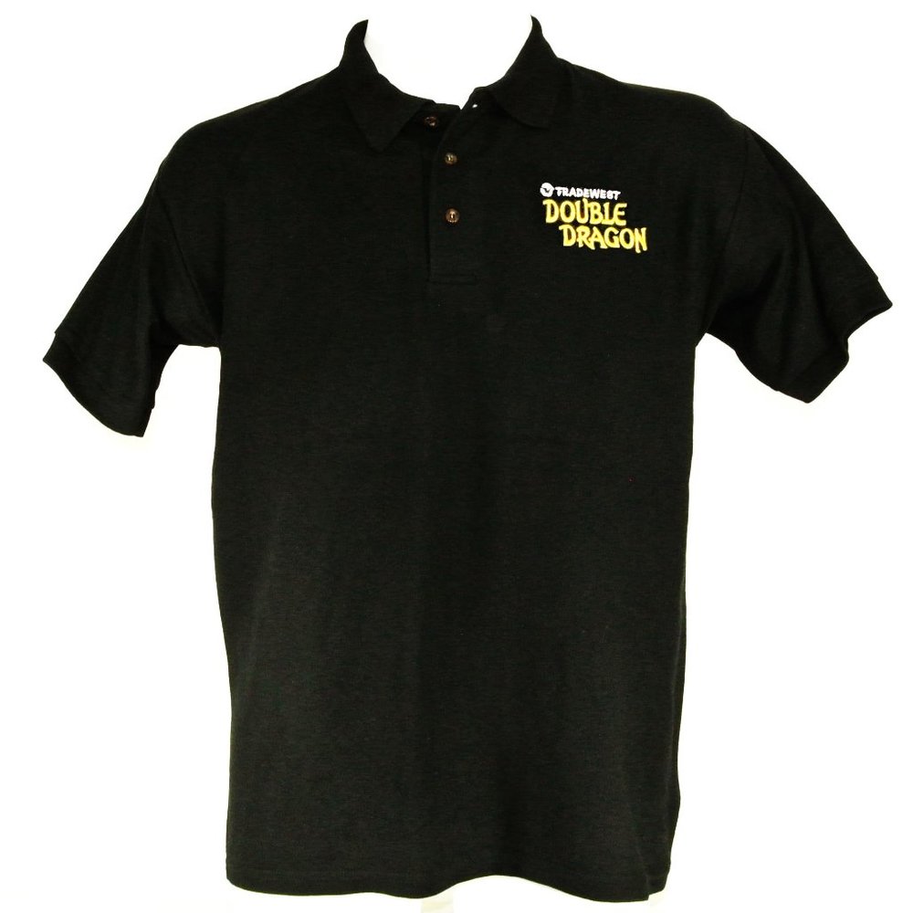 DOUBLE DRAGON Vintage Arcade / Nintendo Video Game Employee Uniform Polo Shirt